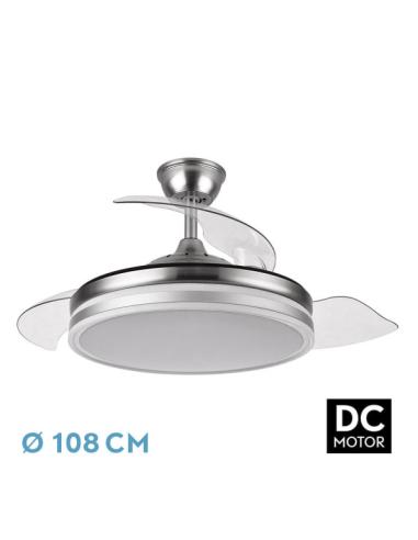 Ventilador Bayomo 72w 6120lm Niquel 3 Aspas Desp. 32/47x49/108 D.3 Color.motor Dc.remoto