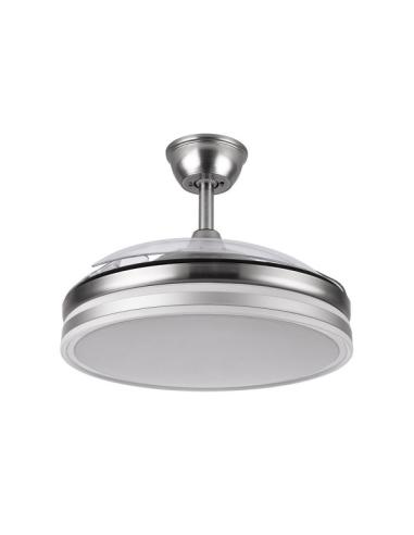 Ventilador Bayomo 72w 6120lm Niquel 3 Aspas Desp. 32/47x49/108 D.3 Color.motor Dc.remoto