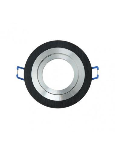 Empotrable Orient.cenote 1xgu10 Redondo Wengue/cro 2x9,2x9,2 Cm 8 De Corte.c/portalampara