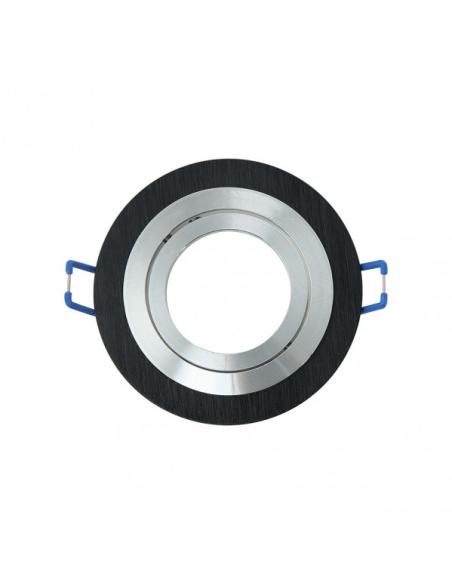 Empotrable Orient.cenote 1xgu10 Redondo Wengue/cro 2x9,2x9,2 Cm 8 De Corte.c/portalampara