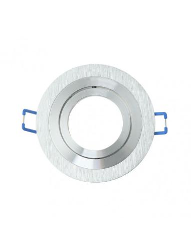 Empotrable Orient. Cenote 1xgu10 Redondo Alum/crom 2x9,2x9,2 Cm 8 De Corte.c/portalampara