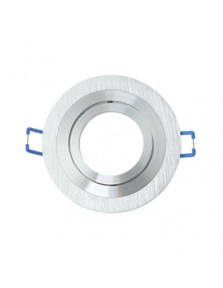 Empotrable Orient. Cenote 1xgu10 Redondo Alum/crom 2x9,2x9,2 Cm 8 De Corte.c/portalampara