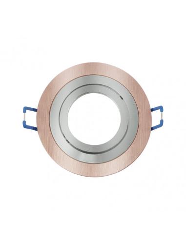 Empotrable Orient.cenote 1xgu10 Redondo Champ/crom 2x9,2x9,2 Cm 8 De Corte.c/portalampara