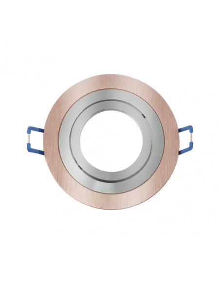 Empotrable Orient.cenote 1xgu10 Redondo Champ/crom 2x9,2x9,2 Cm 8 De Corte.c/portalampara