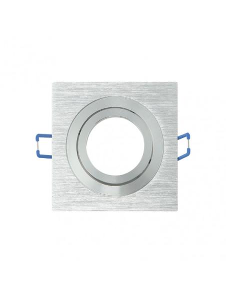 Empotrable Orient.cenote 1xgu10 Cuadrado Alum/cro  2x9,2x9,2 Cm 8 De Corte. C/portalampara