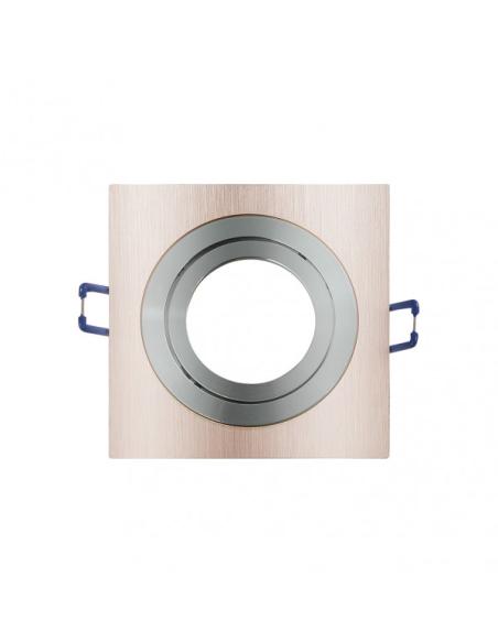 Empotrable Orient.cenote 1xgu10 Cuadrado Champ/cro 2x9,2x9,2 Cm 8 De Corte. C/portalampara