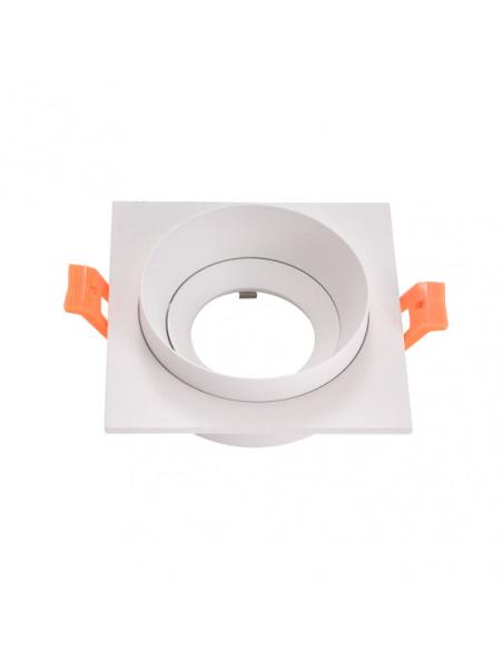 Empotrable Orient.son Doong 1xgu10 Cuadrado Blanco 1,5x9,2x9,2 Cm 8 De Corte.c/portalampara