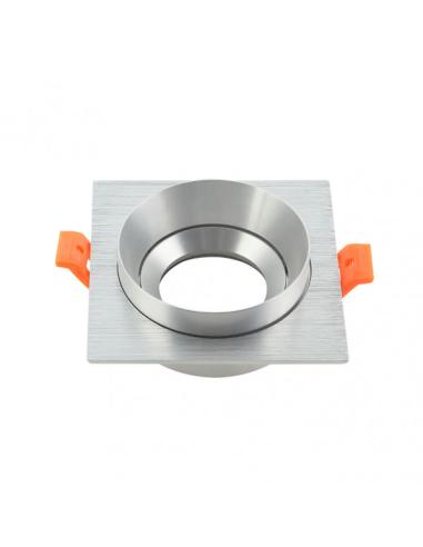 Empotrable Orient.son Doong 1xgu10 Cuadrado Alu/cr 1,5x9,2x9,2 Cm 8 De Corte.c/portalampara