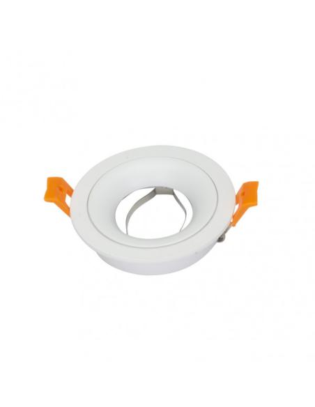 Empotrable Anou 1xgu10 Redondo Blanco 2x9,2x9,2 Cm 8 De Corte.C/portalampara