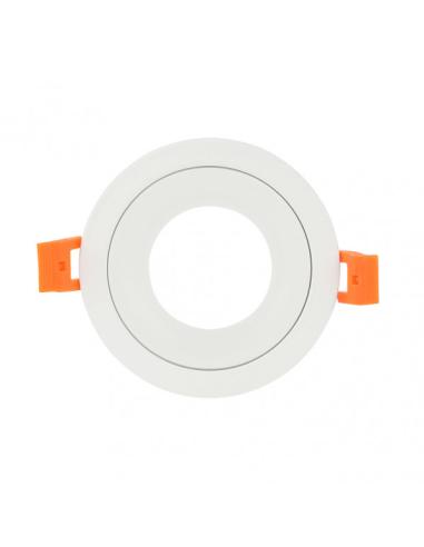 Empotrable Anou 1xgu10 Redondo Blanco 2x9,2x9,2 Cm 8 De Corte.C/portalampara
