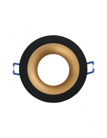 Empotrable Anou 1xgu10 Redondo Negro/oro 2x9,2x9,2 Cm 8 De Corte.C/portalampara
