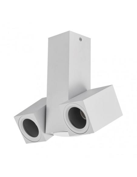 Foco Nerja 2xgu10 Blanco 21x19x6 Cm Orientable 360º