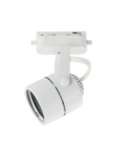 Foco Carril Arta 1xgu10 Cilindrico Blanco 14,2x7,6x6 Cm Orientable 180º