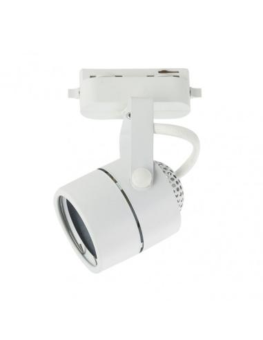 Foco Carril Arta 1xgu10 Cilindrico Blanco 14,2x7,6x6 Cm Orientable 180º