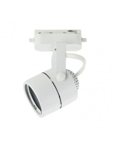 Foco Carril Arta 1xgu10 Cilindrico Blanco 14,2x7,6x6 Cm Orientable 180º