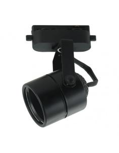 Foco Carril Arta 1xgu10 Cilindrico Negro 14,2x7,6x6 Cm Orientable 180º