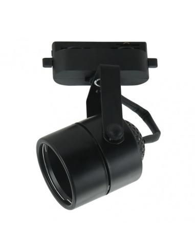 Foco Carril Arta 1xgu10 Cilindrico Negro 14,2x7,6x6 Cm Orientable 180º