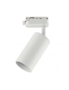 Foco Carril Voronia 1xgu10 Blanco 18,4x7,4x6 Cm Orientable 360º