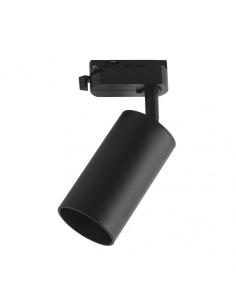Foco Carril Voronia 1xgu10 Negro 18,4x7,4x6 Cm Orientable 360º