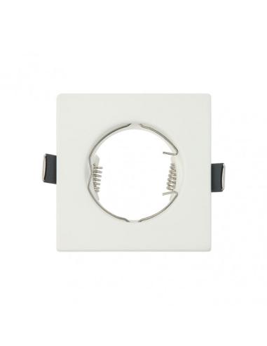 Empotrable  Magura 1xgu10  Cuadrado Blanco Mate 2,5x8,2x8,2  Cm Corte 7 Portalamparas Incluido