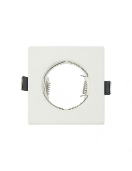 Empotrable  Magura 1xgu10  Cuadrado Blanco Mate 2,5x8,2x8,2  Cm Corte 7 Portalamparas Incluido
