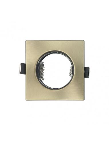 Empotrable  Magura 1xgu10  Cuadrado Cuero 2,5x8,2x8,2  Cm Corte 7 Portalamparas Incluido