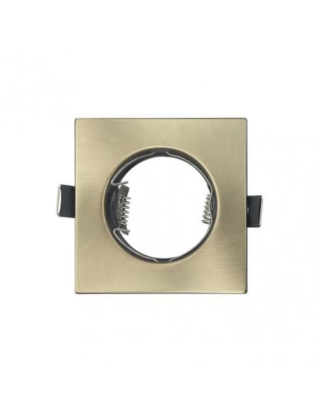 Empotrable  Magura 1xgu10  Cuadrado Cuero 2,5x8,2x8,2  Cm Corte 7 Portalamparas Incluido