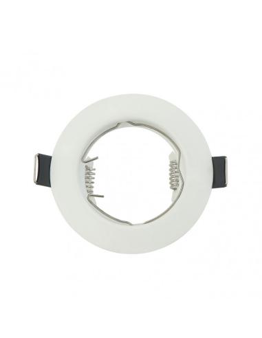 Empotrable  Magura 1xgu10  Redondo Blanco Mate 2,5x8x8 Cm Corte 7 Portalamparas Incluido