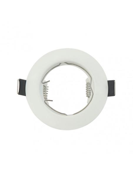 Empotrable  Magura 1xgu10  Redondo Blanco Mate 2,5x8x8 Cm Corte 7 Portalamparas Incluido