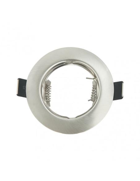 Empotrable  Magura 1xgu10  Redondo Niquel 2,5x8x8 Cm Corte 7 Portalamparas Incluido
