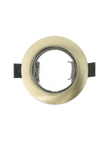 Empotrable  Magura 1xgu10  Redondo Cuero 2,5x8x8 Cm Corte 7 Portalamparas Incluido