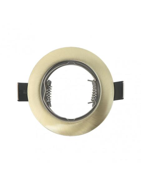 Empotrable  Magura 1xgu10  Redondo Cuero 2,5x8x8 Cm Corte 7 Portalamparas Incluido