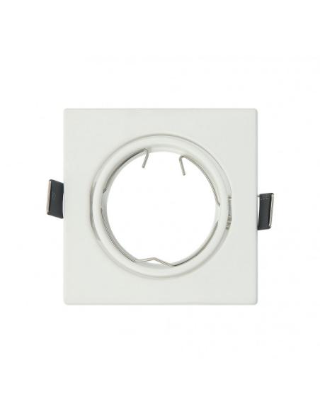 Empotrable  Orient. Magura 1xgu10  Cuad. Blanco Mate 2,5x8,2x8,2  Cm Corte 7 Portalamparas Incluido