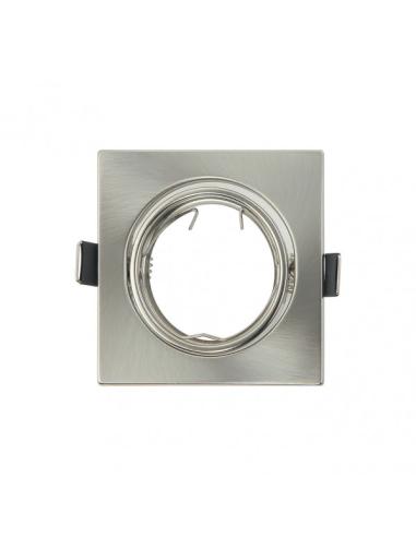 Empotrable  Orient. Magura 1xgu10  Cuad. Niquel  2,5x8,2x8,2  Cm Corte 7 Portalamparas Incluido
