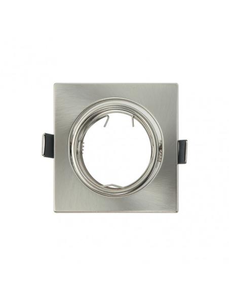 Empotrable  Orient. Magura 1xgu10  Cuad. Niquel  2,5x8,2x8,2  Cm Corte 7 Portalamparas Incluido