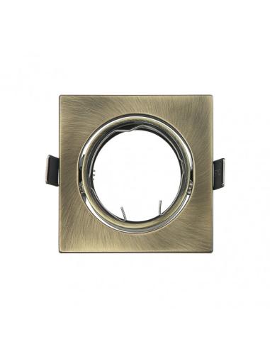 Empotrable  Orient. Magura 1xgu10  Cuad. Cuero 2,5x8,2x8,2  Cm Corte 7 Portalamparas Incluido