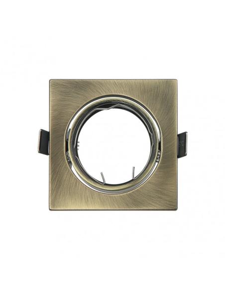 Empotrable  Orient. Magura 1xgu10  Cuad. Cuero 2,5x8,2x8,2  Cm Corte 7 Portalamparas Incluido