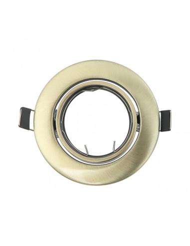Empotrable  Orient. Magura 1xgu10  Red.cuero  2,5x9x9 Cm Corte 7 Portalamparas Incluido