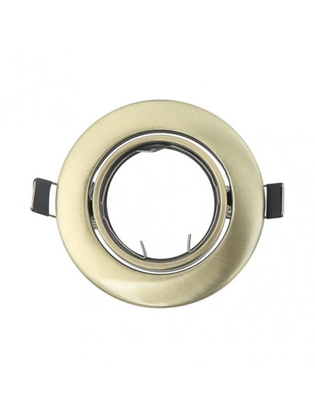 Empotrable  Orient. Magura 1xgu10  Red.cuero  2,5x9x9 Cm Corte 7 Portalamparas Incluido