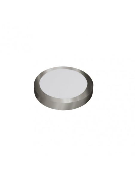Downlight Superf.diabasa 12w 4000k Niquel Redondo 1080lm 3,5x17x17 Cm