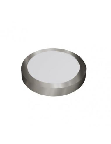 Downlight Superf.diabasa 18w 4000k Niquel Redondo 1530lm 3,5x22,5x22,5 Cm