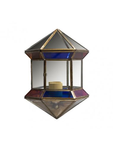Aplique Hexagonal 1xe27 Granadino Colores 27x20x11 Cm
