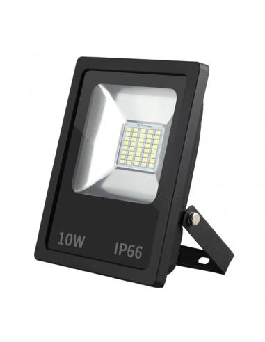 Proyector Led Smd Dacita 10w 6500k Negro 900lm   120º Ip66 13,5x11,5x4 Cm
