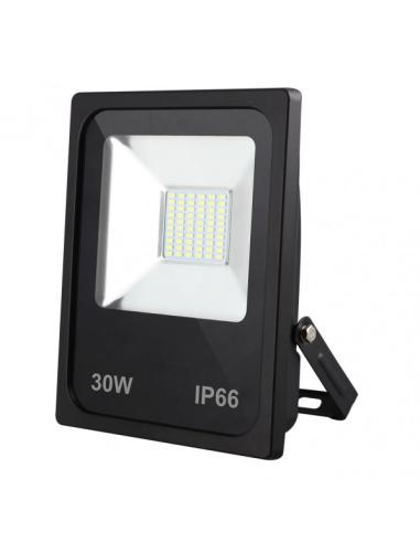 Proyector Led Smd Dacita 30w 6500k Negro 2700lm   120º Ip66 23x19,5x5 Cm