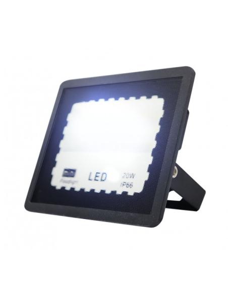 Proyector Zircon 20w 6500k Negro 2000lm  120º  10x12,5x2,3 Cm Ip66