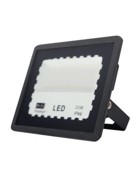 Proyector Zircon 20w 6500k Negro 2000lm  120º  10x12,5x2,3 Cm Ip66