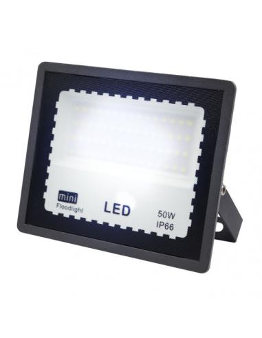 Proyector Zircon 50w 6500k Negro 5000lm  120º  13,2x16,2x2,3 Cm Ip66