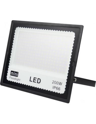 Proyector Zircon 200w 6500k Negro 20000lm  120º  26x32x3,6 Cm Ip66