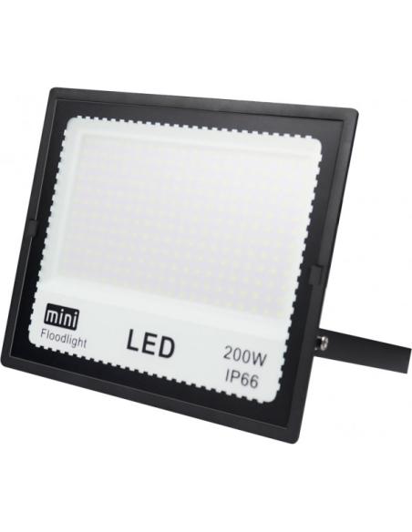 Proyector Zircon 200w 6500k Negro 20000lm  120º  26x32x3,6 Cm Ip66