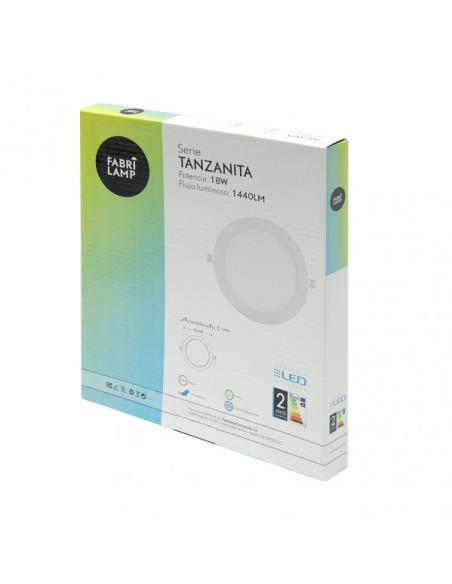 Downlight Tanzanita 18w 6500k Blanco 1440lm 2x21,8x21,8 Cm Corte 20,5d